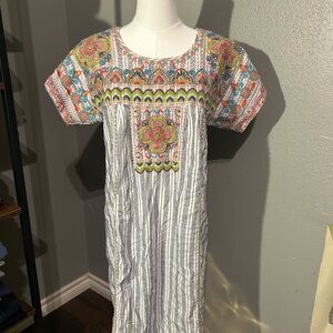 Johnny Was Workshop Embroidered Dress Size XS Spring Summer Fiesta